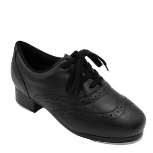 Capezio Roxy Tap Professional Dance Shoes Black Leather Size 4.5M NWB Reg $220